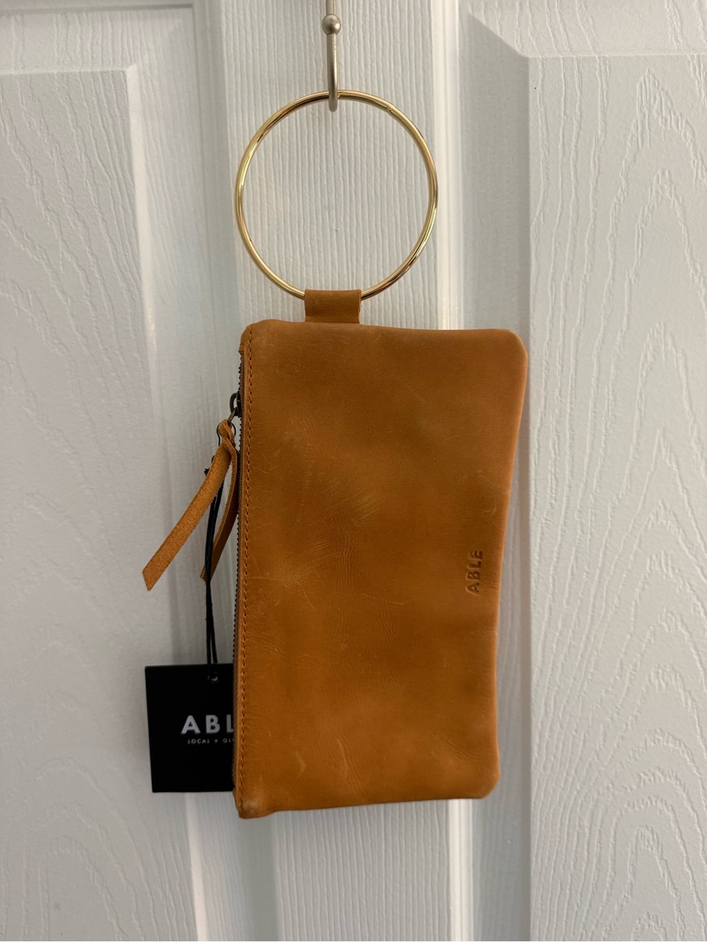 ABLE Leather Bracelet Bag / O-Ring Wristlet Clutch